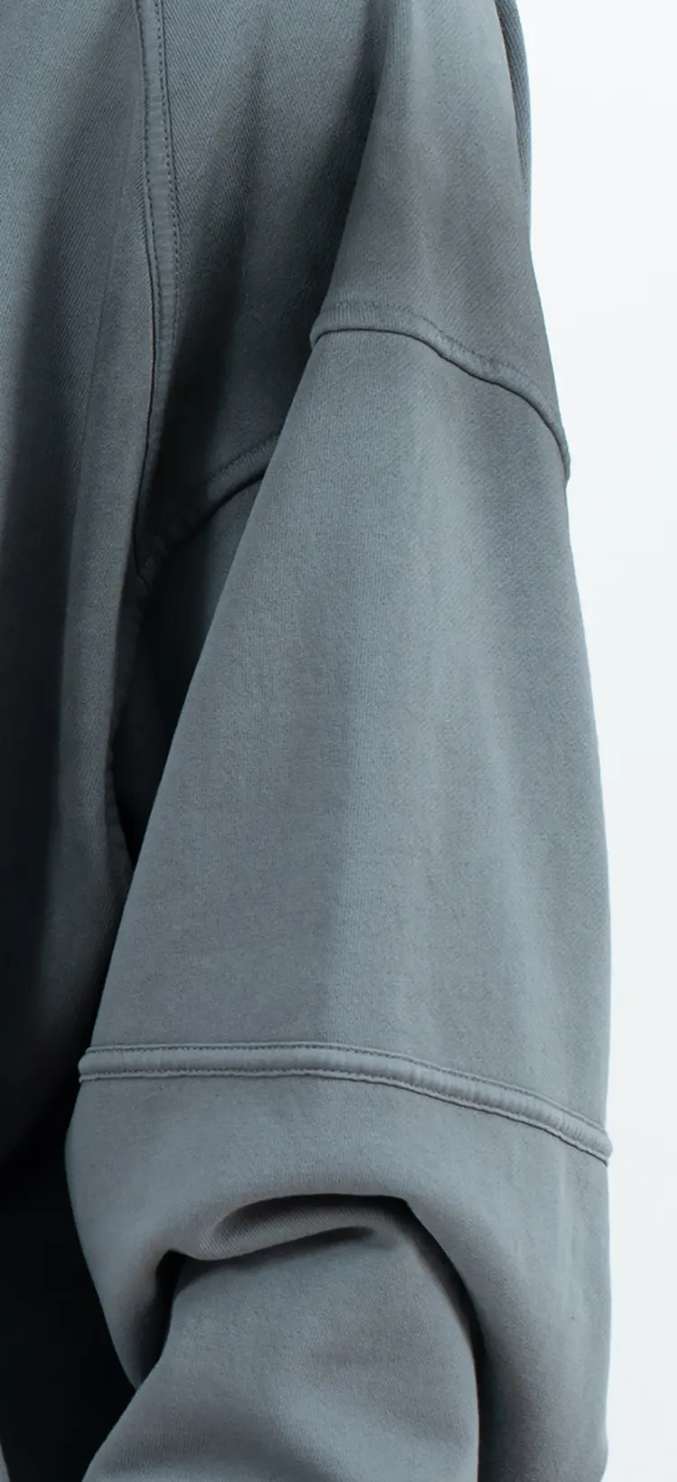 Oversized V-Neck Pullover Hoodie with Sleeve Panels and Kangaroo Pocket